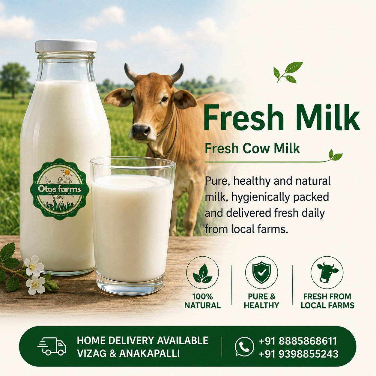Fresh Cow and Buffalo Milk